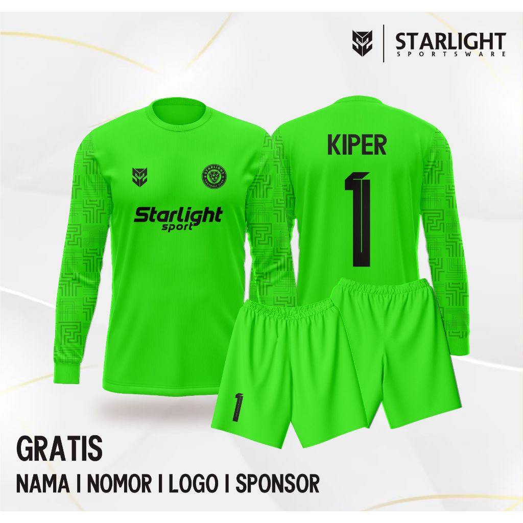 JERSEY KIPER FUTSAL LENGAN PANJANG JERSEY SEPAK BOLA FUTSAL PRINTING CUSTOM GRATIS NAMA DAN NOMOR