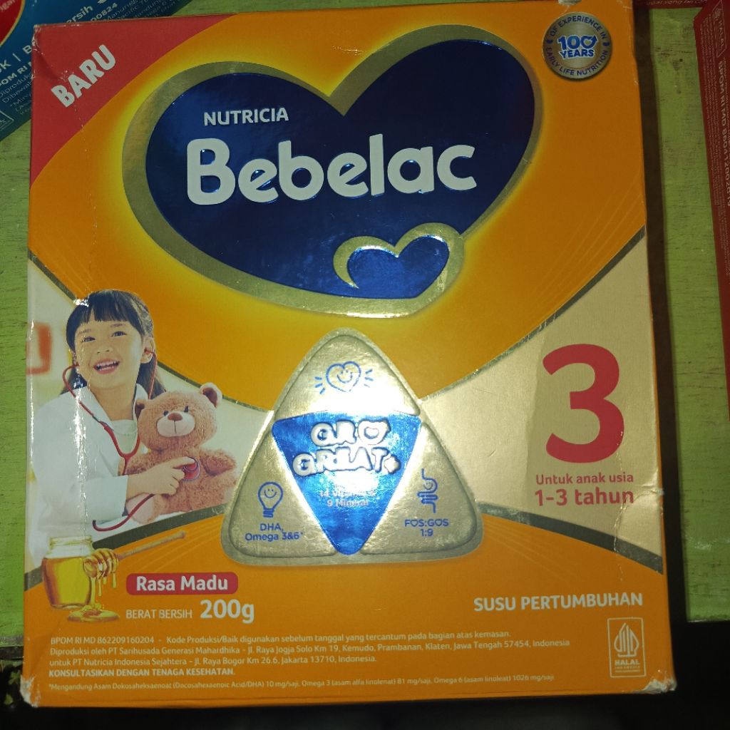 Bebelac 3 rasa MADU susu formula pertumbuhan anak usia 1-3 tahun rasa madu