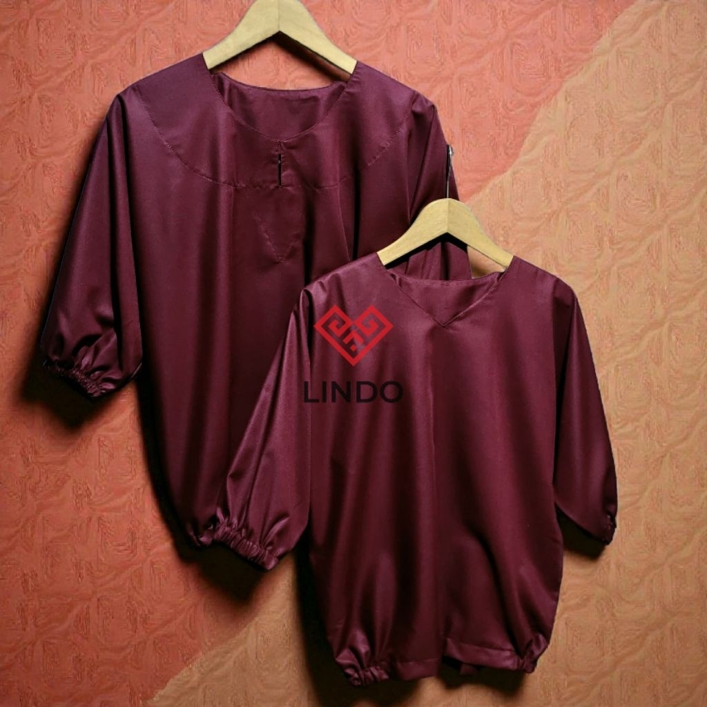 Baju Indo' Modern Toraja (Maroon) (Kode: CB1020110)