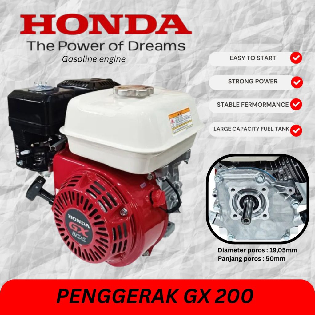 MESIN PENGGERAK HONDA SERBAGUNA GX200