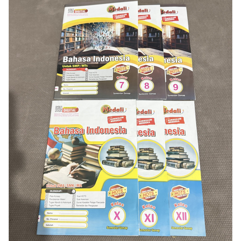 Buku LKS Bahasa Indonesia kelas 7-12 Semester Genap Kurikulum Merdeka