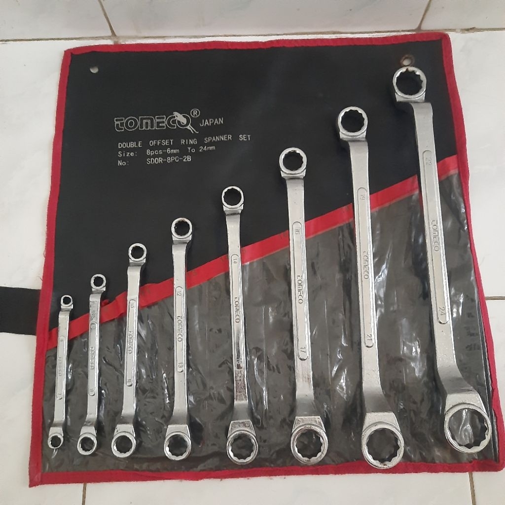 Tomeco Double Offset Ring Spanner Set