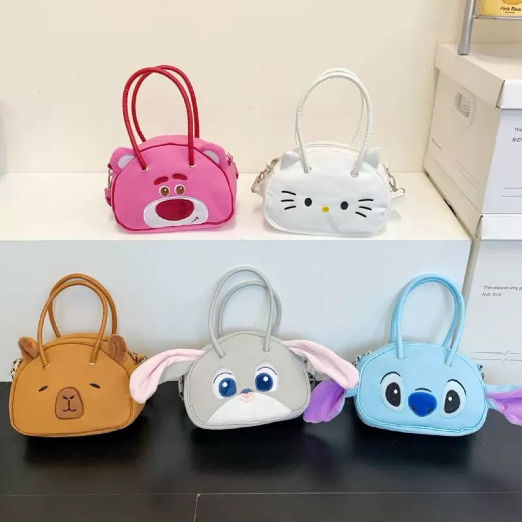 TAS SELEMPANG HANDBAG SLING BAG ANAK-ANAK KARTUN LUCU / TAS SELEMPANG TAS TANGAN ANAK-ANAK LOTSO STI