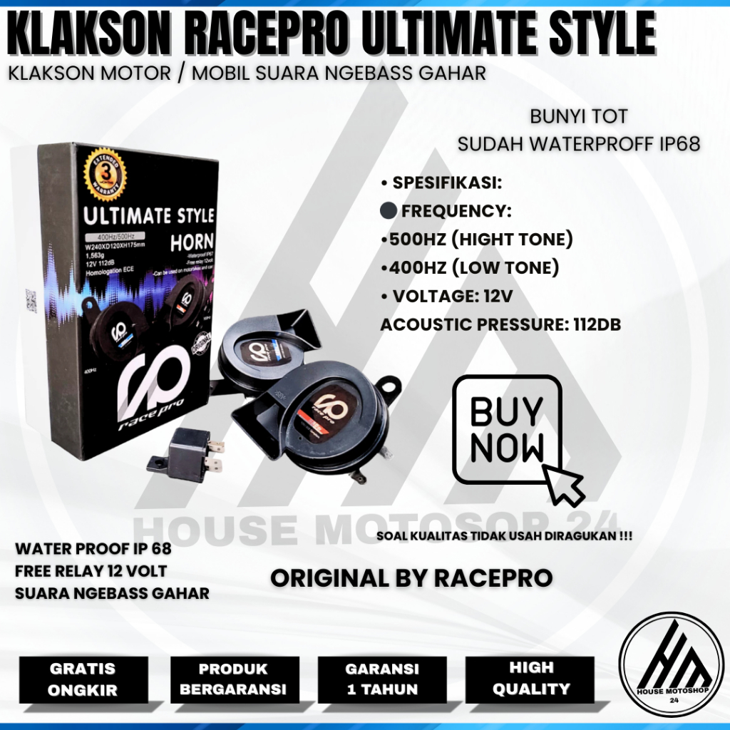 KLAKSON PIAA OTO STYLE HORN 12V KLAKSON MOBIL KLAKSON INNOVA KLAKSON MOTOR VARIO KLAKSON KEONG