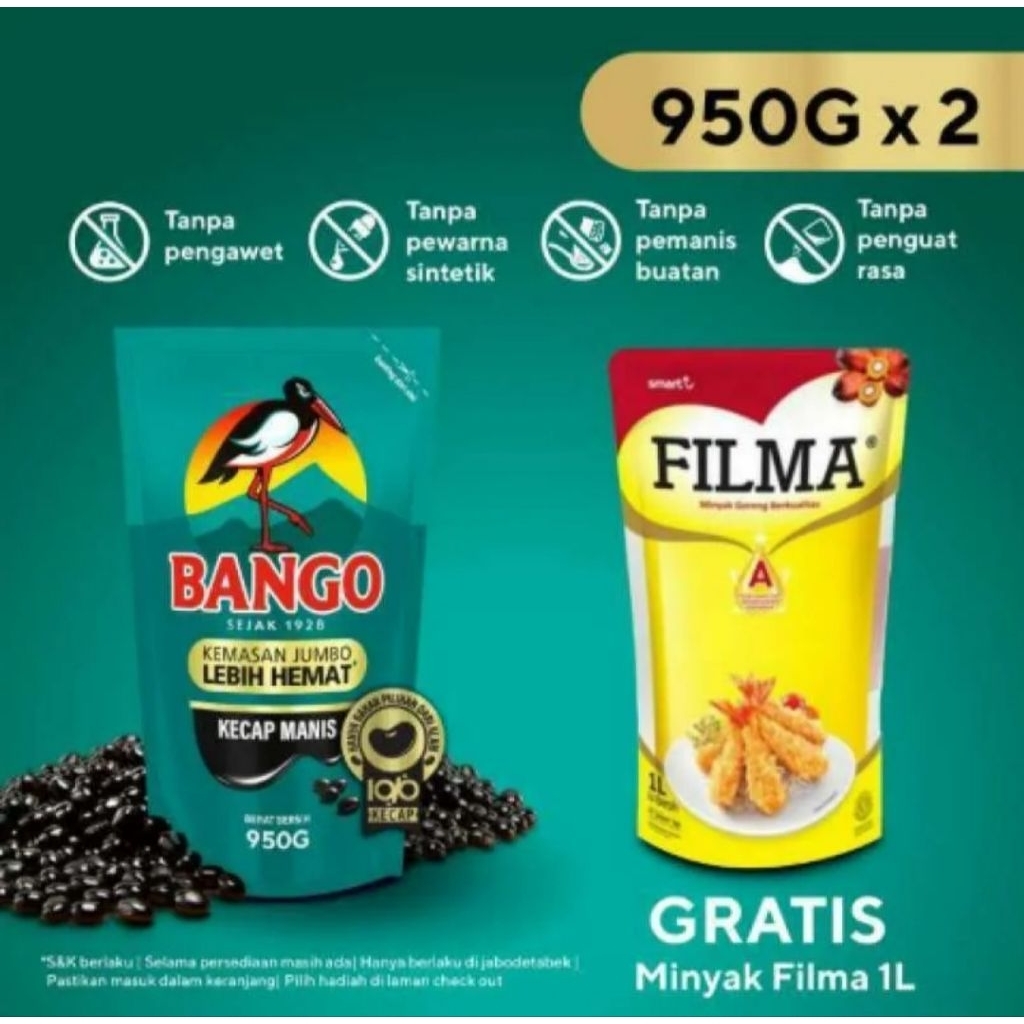 BANGO Kecap manis free minyak goreng random