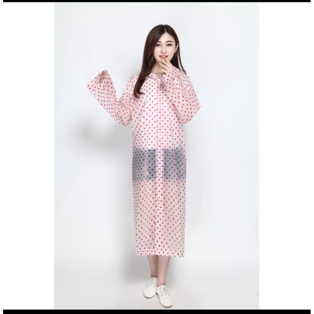 JAS HUJAN EVA POLKADOT / MANTEL PONCO MURAH