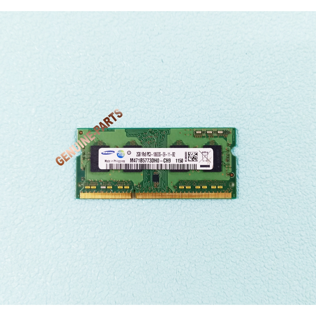 RAM Laptop Samsung PC3 DDR3 2GB PC10600 1333MHz RAM SODIMM 1.5V Bekas Second