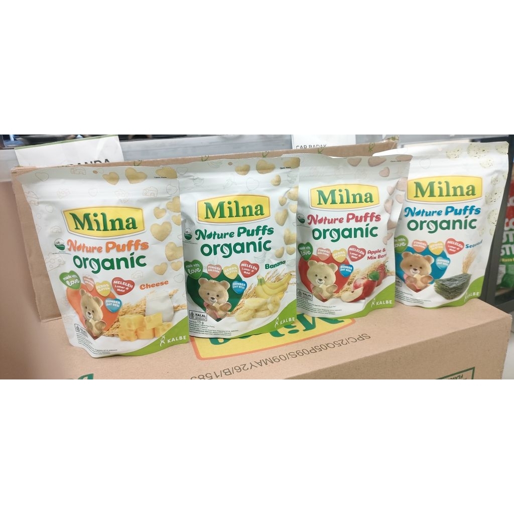 MILNA PUFF 1 KARTON (ISI 24PCS) / GROSIR MILNA PUFF / CEMILAN BAYI