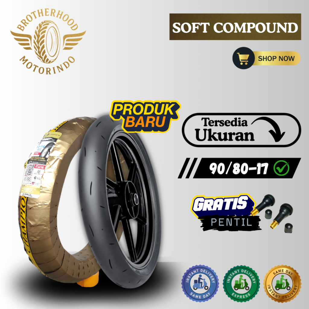 BAN FDR MP96 SOFT COMPOUND 90/80-17  TUBELESS  / BAN SOFT COMPOUND TUBLES / SOFT COMPOUND / BAN BALA