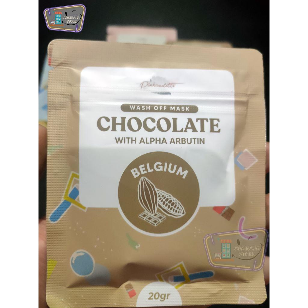 PinkRoulette Masker Organic Travel Pack 20Gr (CHOCOLATE)