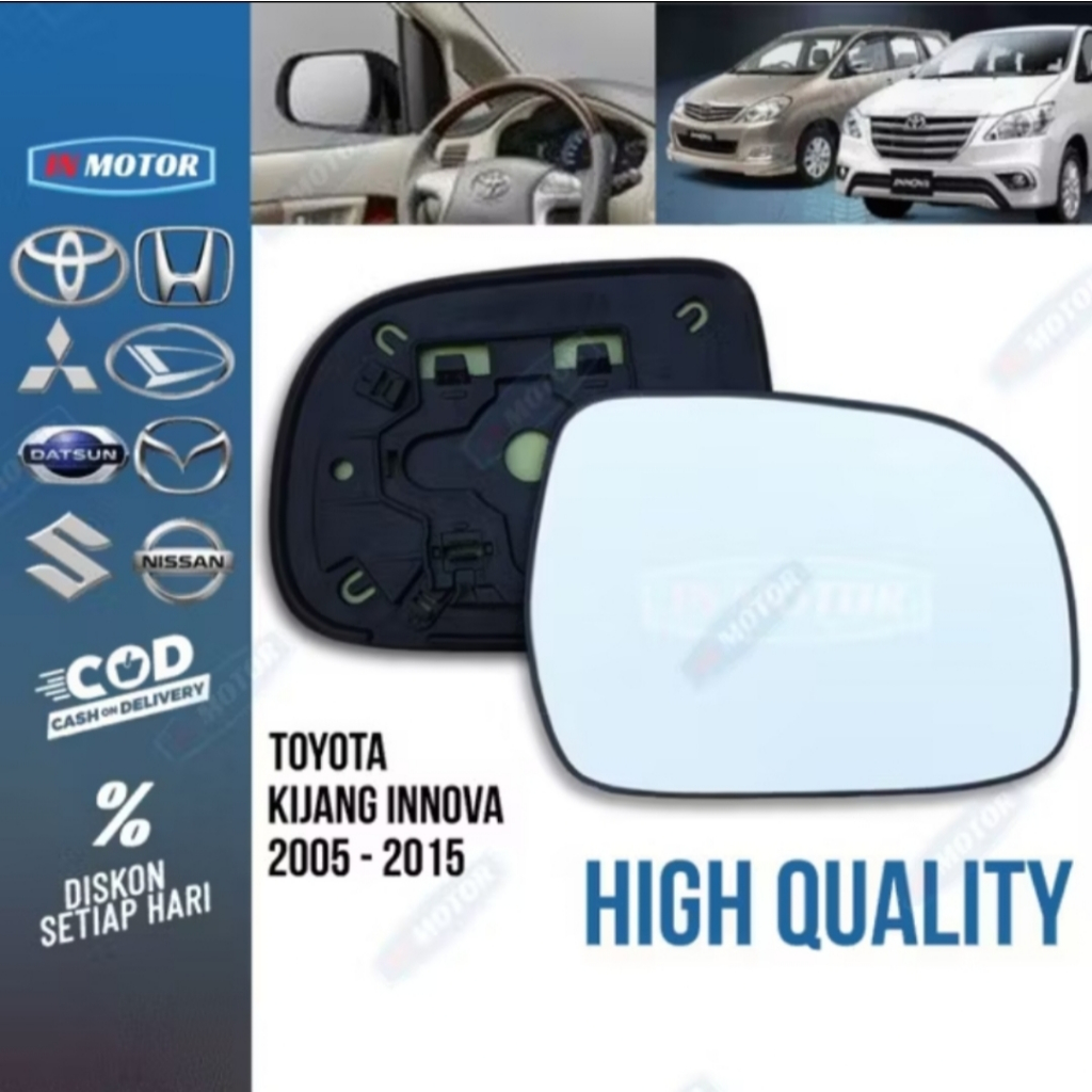kaca spion Innova / hilux  2005 2006 2007 2008 2009 2010 2011 2012 2013 kaca sepion Inova spion Toyo