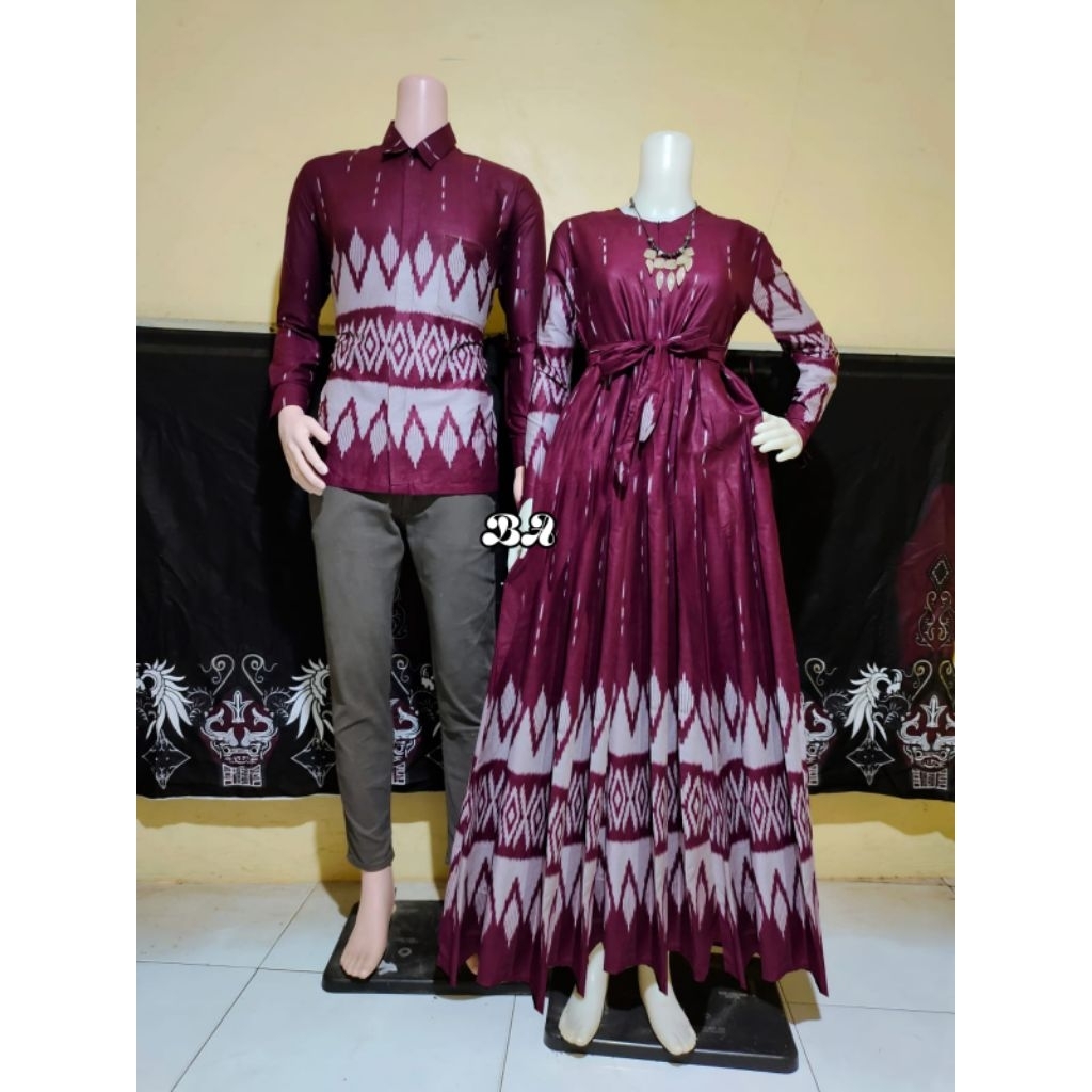 Gamis Batik Couple Baju Pasangan Batik