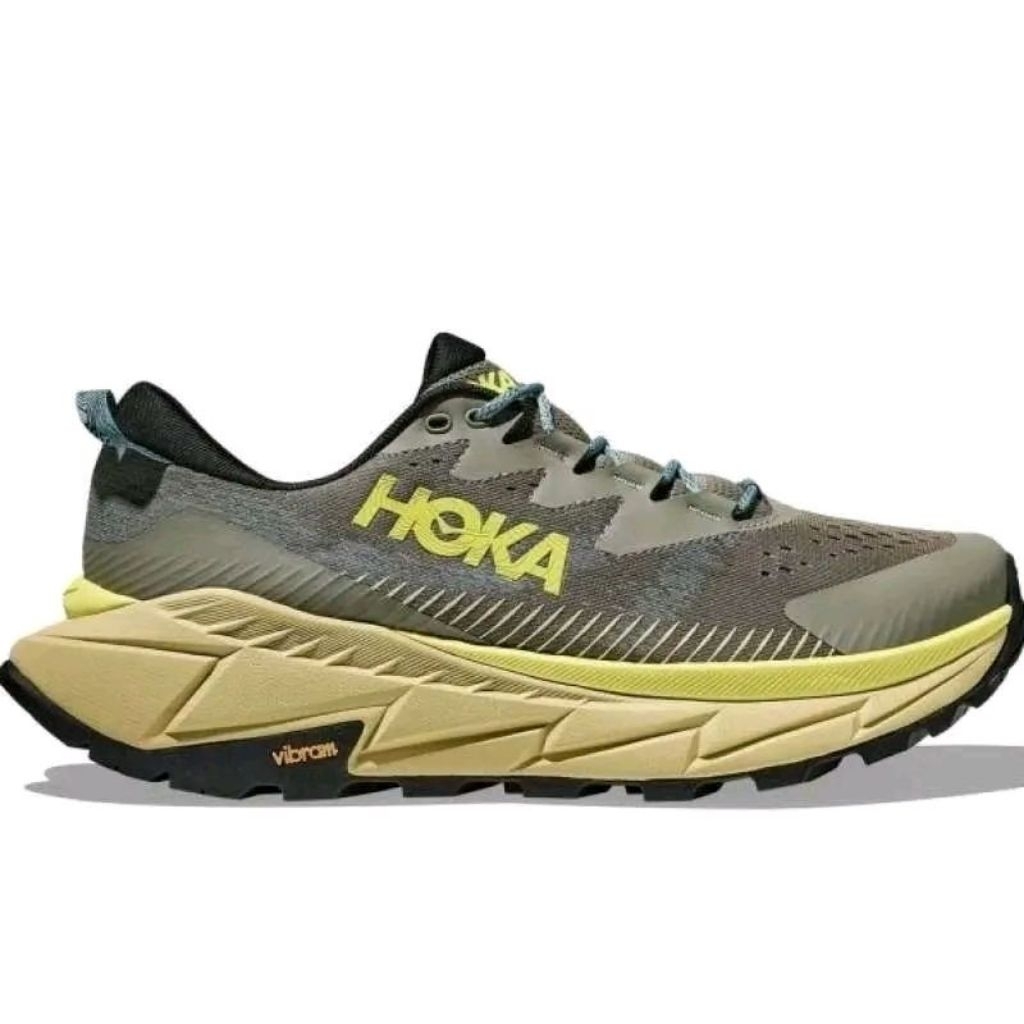 Sepatu Hoka Skyline Green Running Trail Hiking Lari Pria Wanita