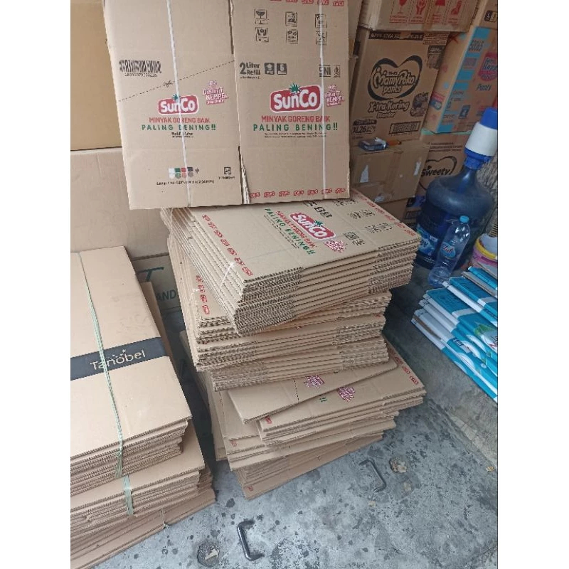 kardus bekas minyak goreng / kardus bekas mie goreng