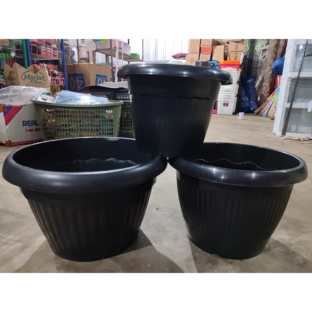 pot bunga plastik - pot bunga