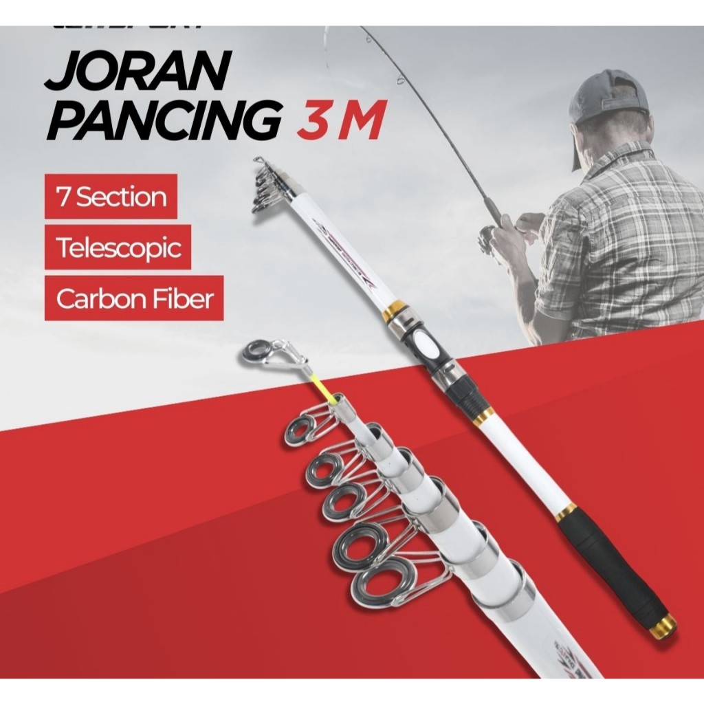 Joran Pancing Antena Portable Carbon Fiber