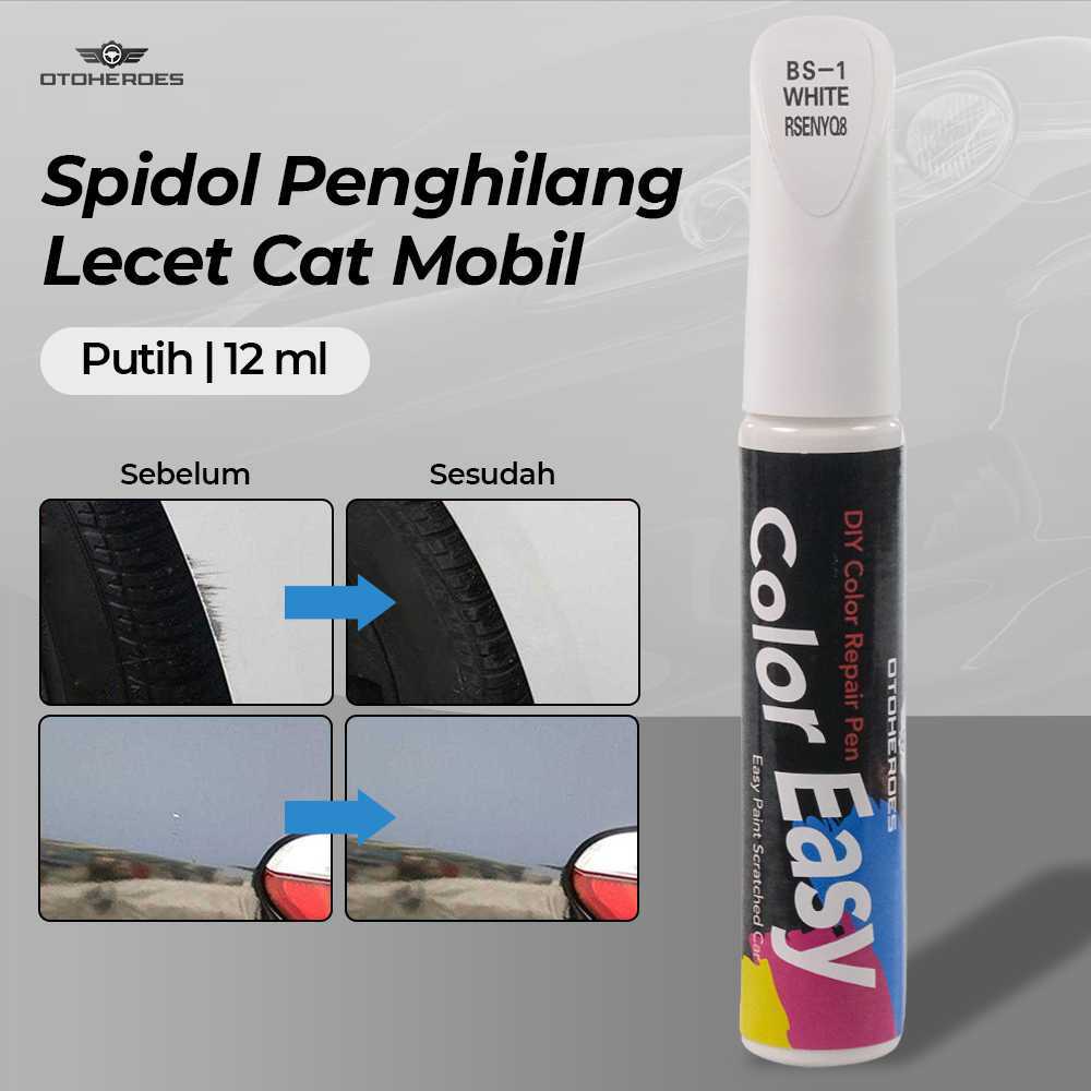 Spidol baret mobil compound penghilang baret helm body motor kasar scratch remover Putih hitam Abu-a