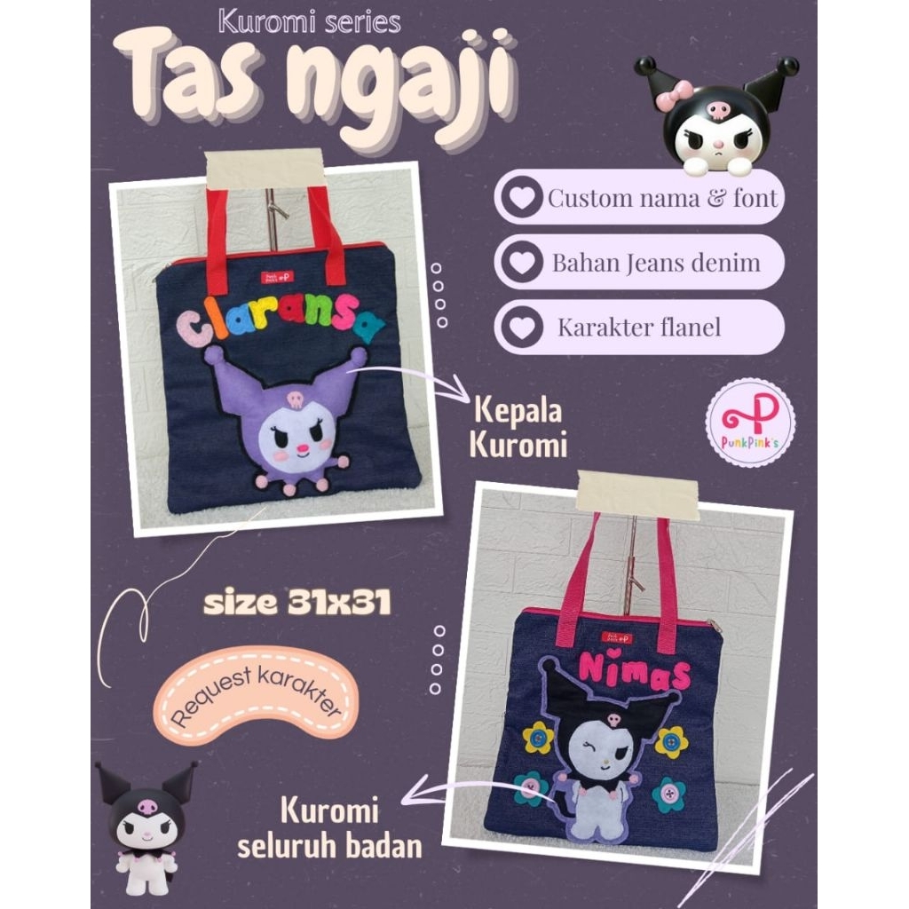 tas ngaji untuk tempat kitab Alquran dll