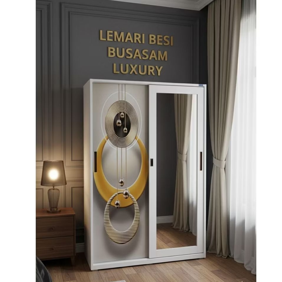 LEMARI BESI MUSYAFI FURNITURE LEMARI PAKAIAN BESI PREMIUM
