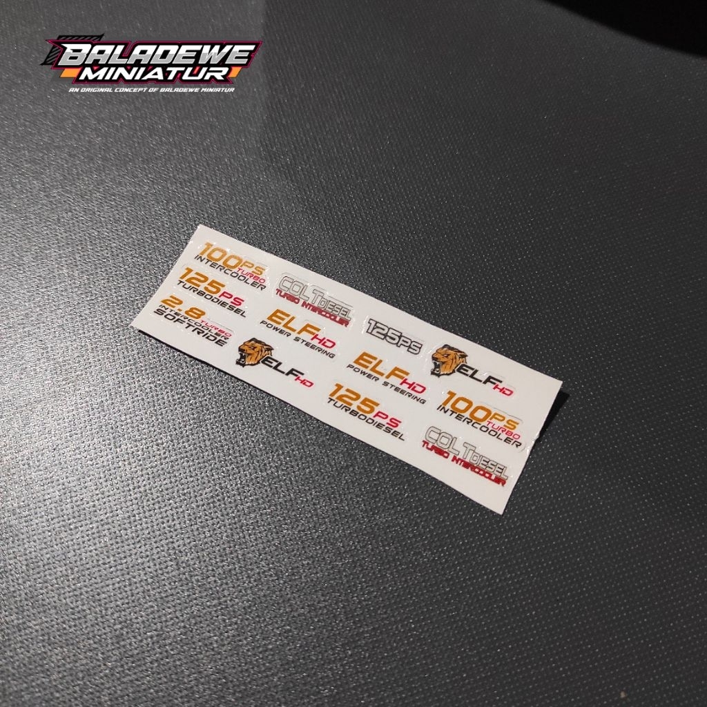 Stiker Emblem Untuk Miniatur Truk Oleng Sudah Cutting Mesin