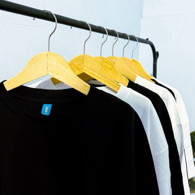 Baju Kaos Oversize Polos Cotton Combed 24s Hitam Pria | Baju Kaos Polos Pria Lengan Pendek | Baju Ka