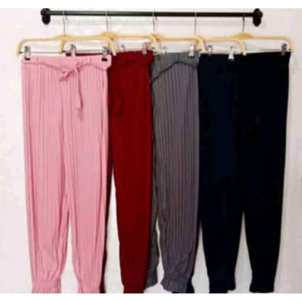 Celana Joger plisket hyget ukuran allsize/celana wanita kekinian