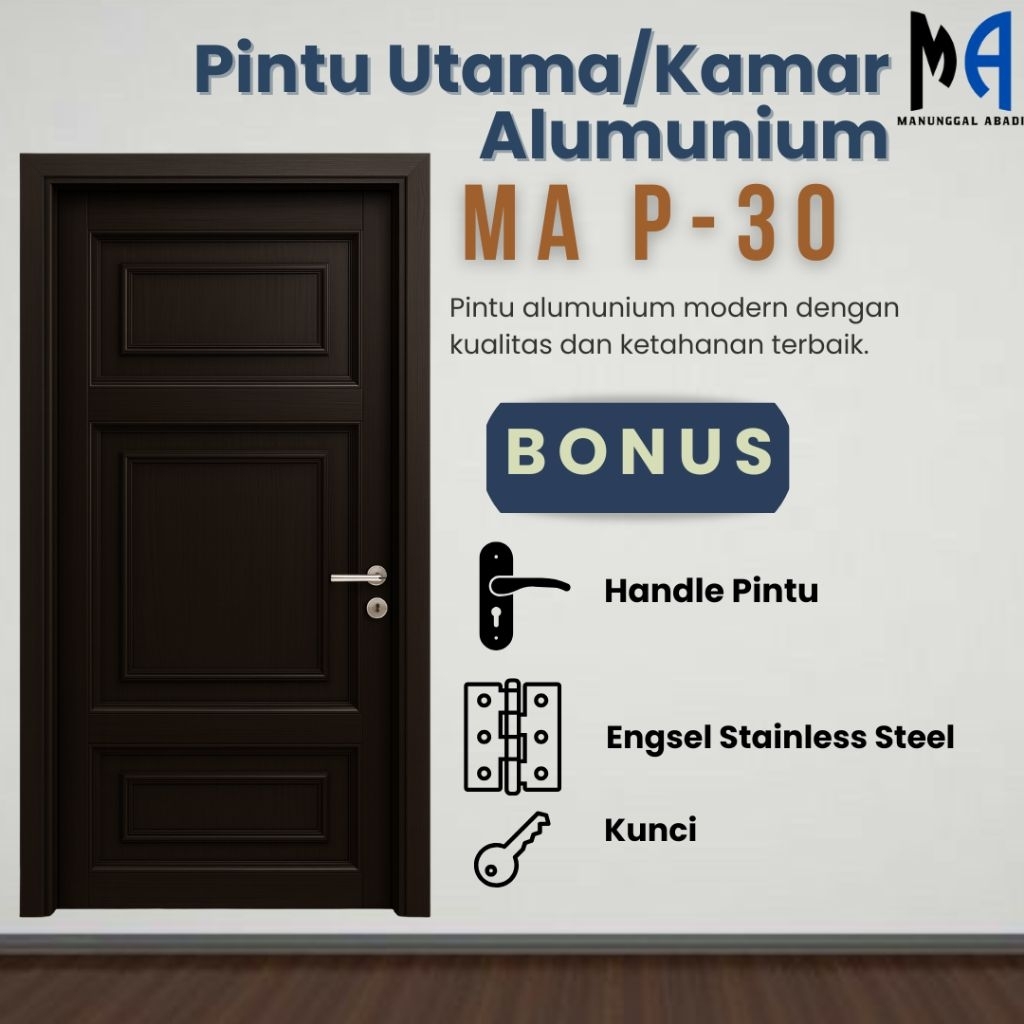 Pintu Utama/Kamar Alumunium Panel Klasik