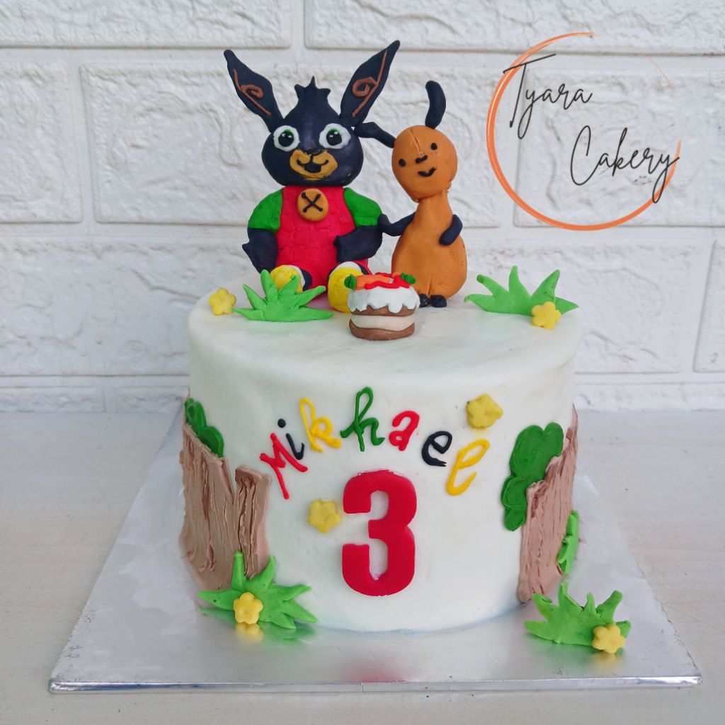 Bing Bunny Cake | Kue Ulang Tahun Tema Bing Bunny | Custom Cake Bandung
