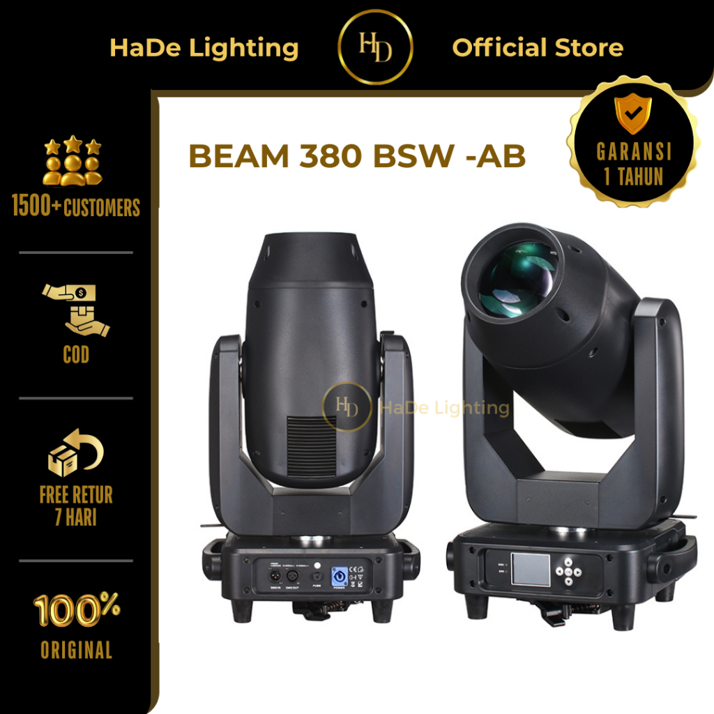 Beam 380 Watt BSW - Lampu Sorot Panggung Beam 380 Watt Beam Spot Wash
