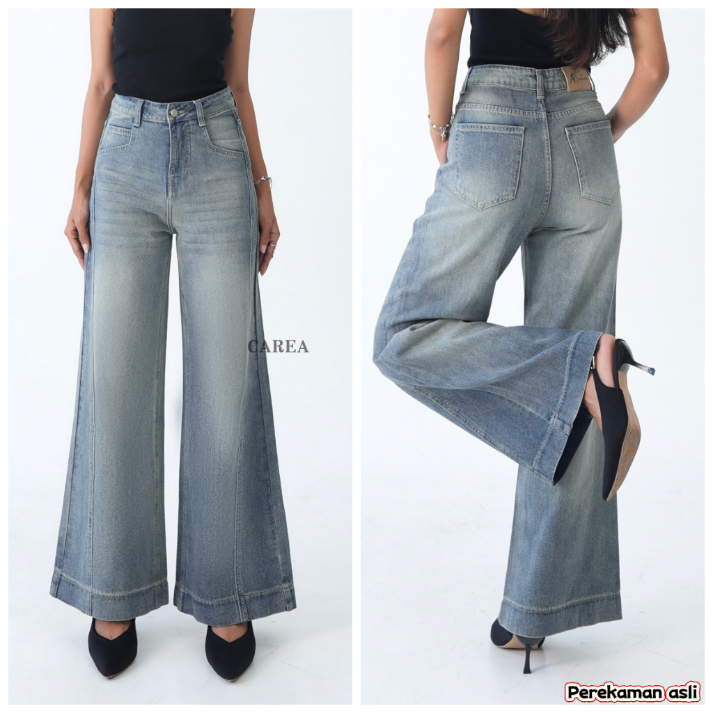 celana jeans wanita loose jeans celana denim korea style fashion