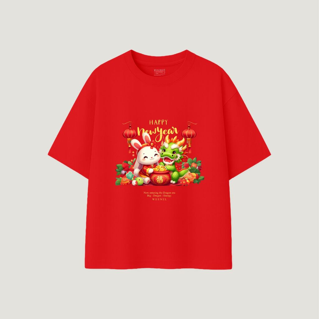 Weenel T-Shirt Oversize Rabbit Dragon CNY