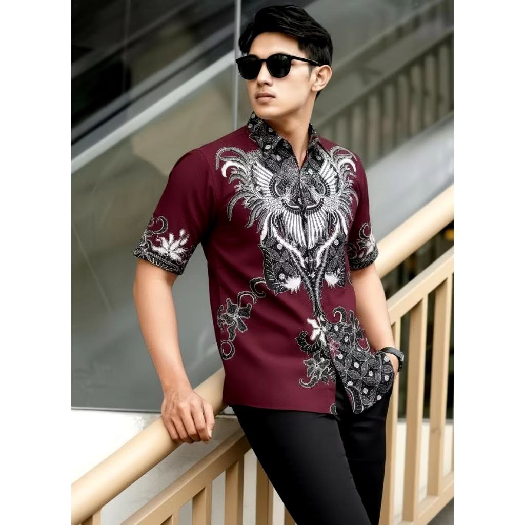 Kemeja Batik Pria Lengan Pendek - Baju Batik Pria Lengan Pendek - Hem Anak Muda 2025 Seragam Kantor