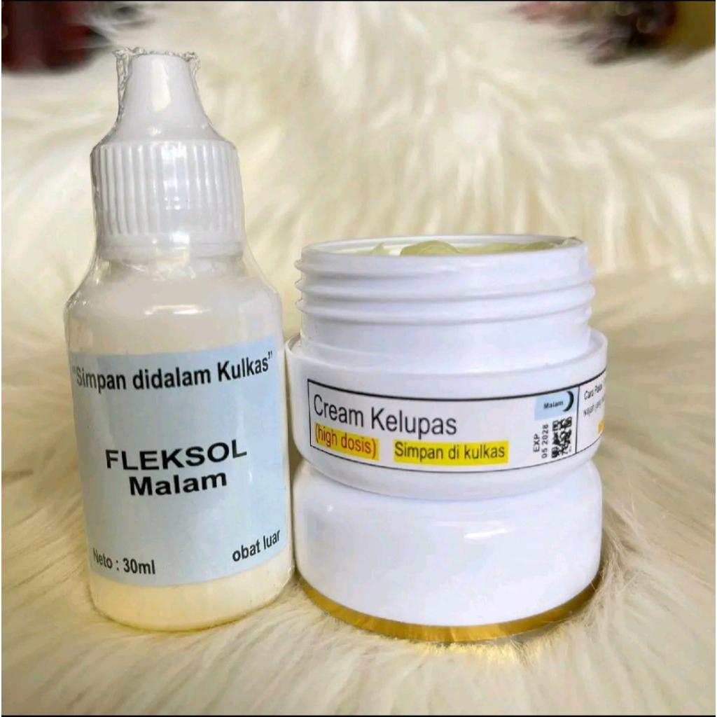 Paket Pengelupasan fleksol & Cream kelupas Dosis tinggi untuk menghilangkan flek Hitam