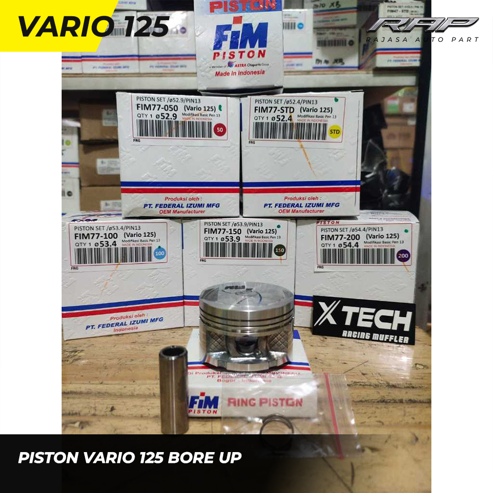 SEHER PISTON VARIO 125 OS STD 50 100 150 200 PIN 13 FIM IZUMI