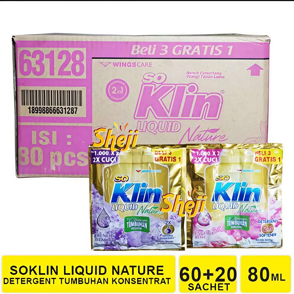 soklin liquid tumbuhan 1 karton