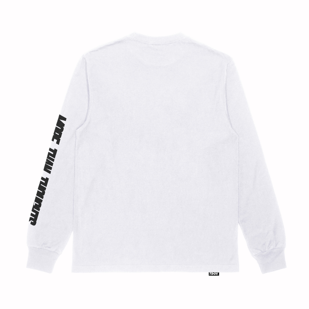Troy Company Longsleeve Tshirt White Thoughts - Kaos Putih Lengan Panjang LSD 3435
