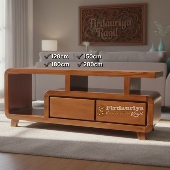 Buffet bufet bifet tv meja tv kayu jati solid grade A tpk perhutani terbaik minimalis antik jepara s