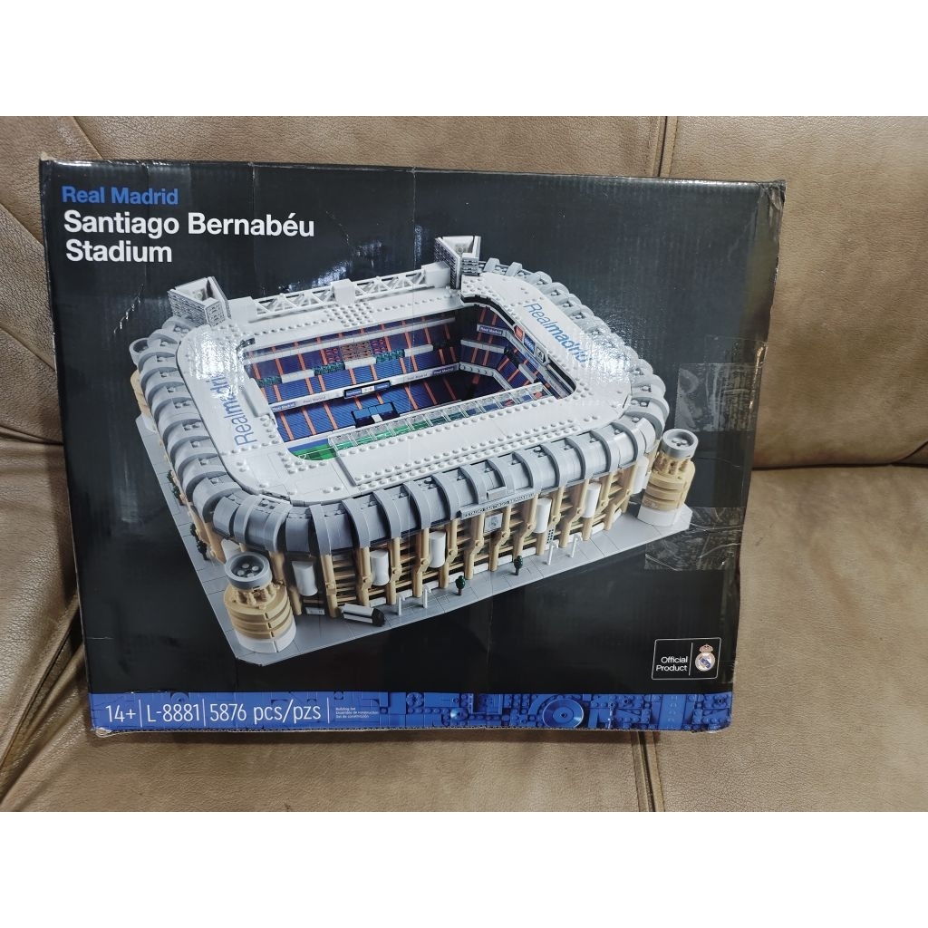 No Brand Brick Compatible  Icons Real Madrid Stadion Santiago Bernabéu 5876 Pcs Model Skala Terperin