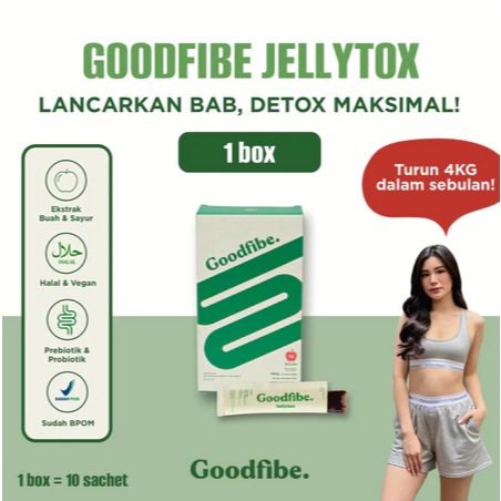 GOODFIBE JELLYTOX-1BOX-10SACHET-PROBIOTIK SUPLEMEN-FIBER JELLY PROBIOTIC-MENJAGA BADAN