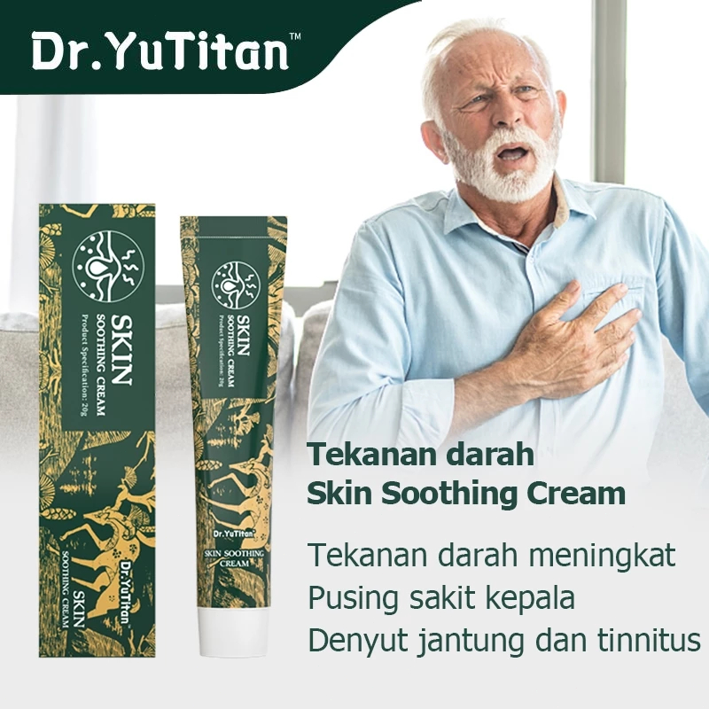 Dr.YuTitan Cream Terapi Tekanan Darah - Krim Pijat Khusus untuk Sakit Kepala, Denyut Jantung & Tinni