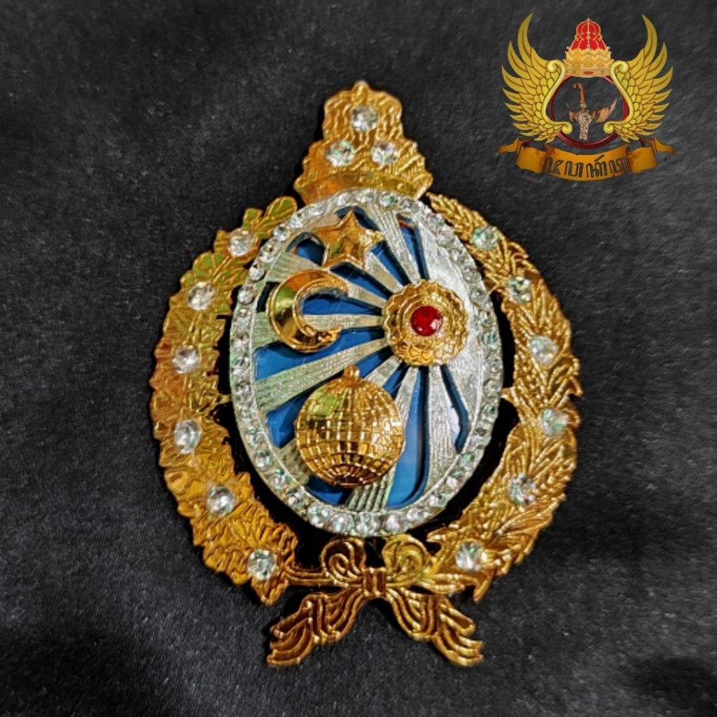 Bross Pin Tumpuk Logo Keraton Surakarta Bahan Kuningan Garap Super Alusan