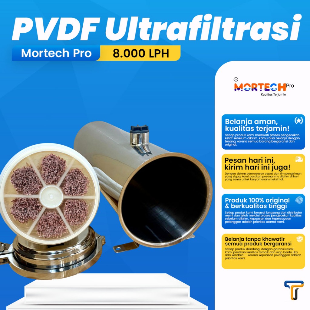 Ultrafiltrasi pvdf 8000 lph Filter UF PVDF 8000 LPH Filter Air UF PVDF 8000 lph