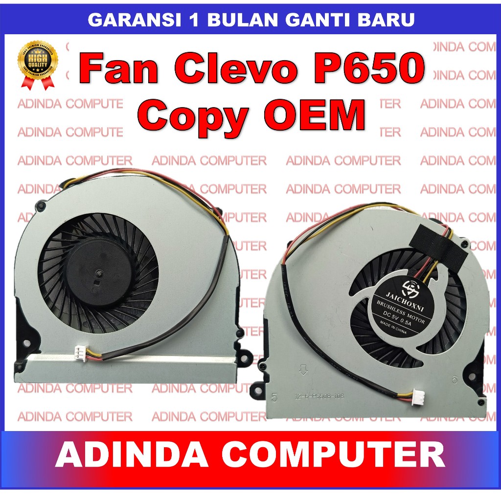 Kipas Fan Clevo P650 P650N P650RG P650SA P650SE P650SG P651SA P651SE P651SG P655SA P670SA P670SE P67