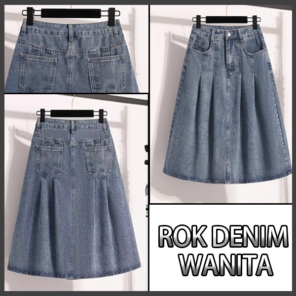 [Harga Terjangkau] YUNING—Dust Rok Denim Highwaist Wanita 017