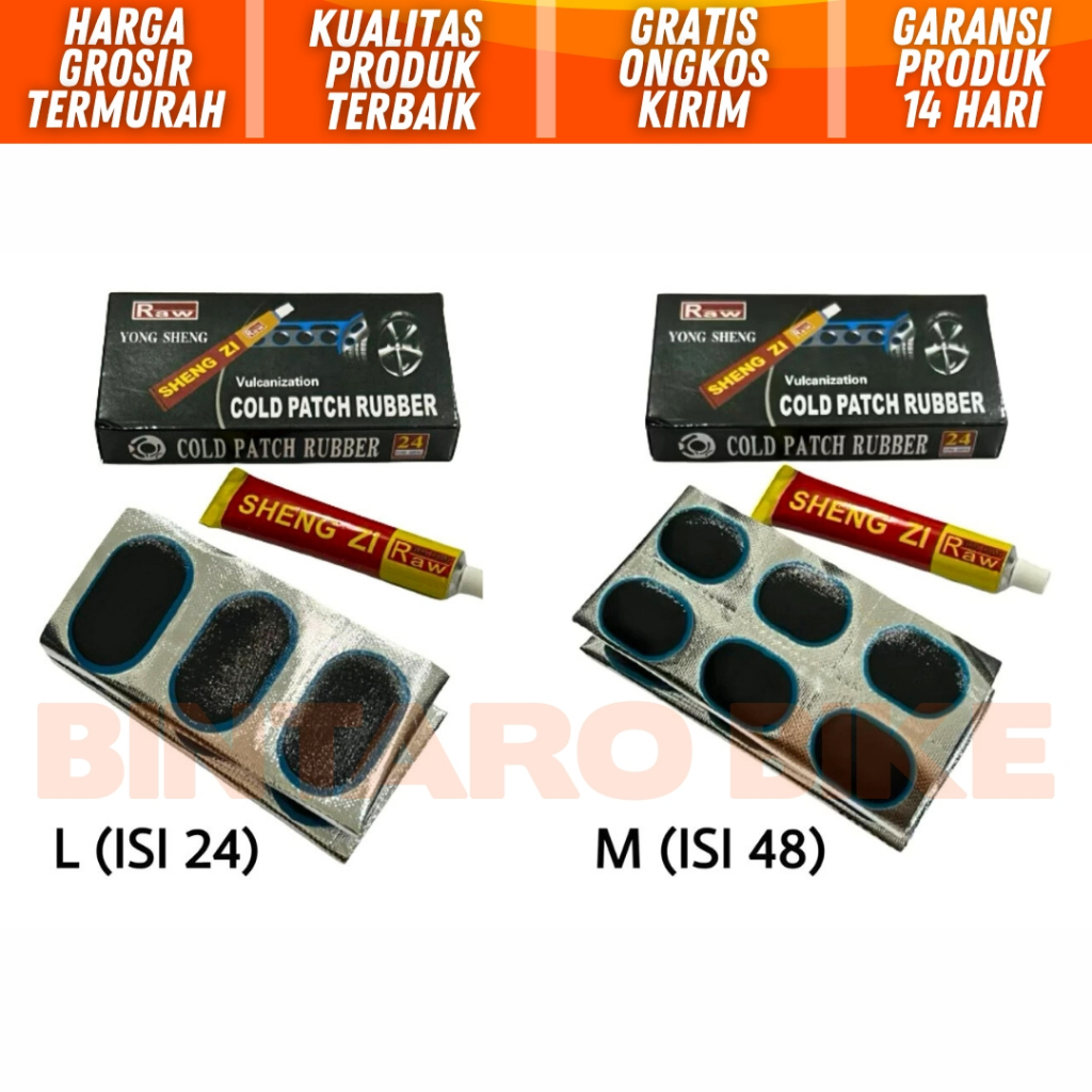 Cold Patch Rubber Alat Tambal Ban Dalam Sepeda Motor DLL Tiptop Penambal Semua Jenis Ban Dalam