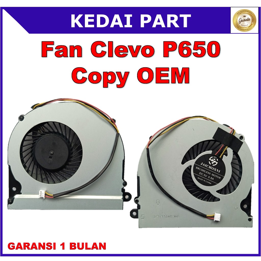 Kipas Fan Clevo P650 P650N P650RG P650SA P650SE P650SG P651SA P651SE P651SG P655SA P670SA P670SE P67