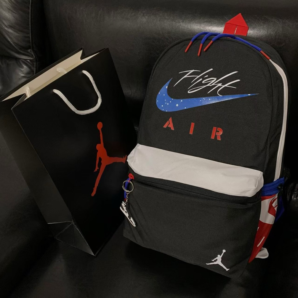 BACKPACK AIR JORDAN FLIGHT BLACK RED // RANSEL SEKOLAH