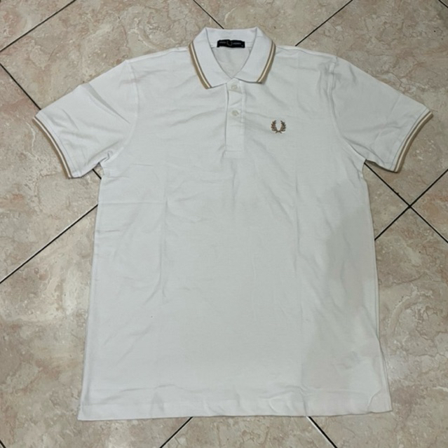 POLO FRED PERRY WHITE LIST GOLD