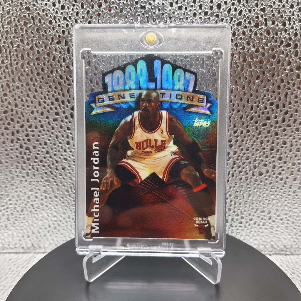 410. Kartu Basket - Custom Card 1997 Topps Generations Refractor #G2 Michael Jordan