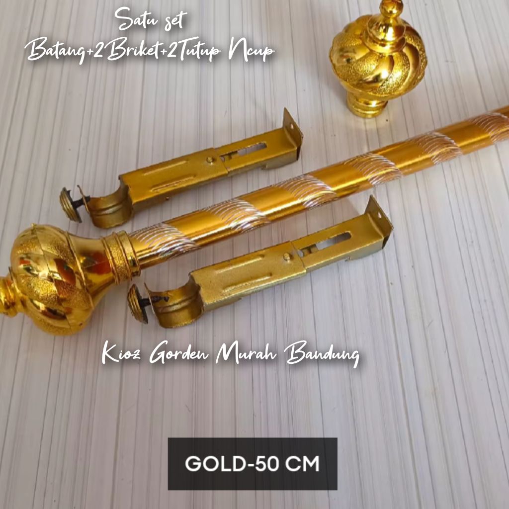 Batang Gorden Alumunium Besi Hordeng Murah Tiang Besi Gorden Pintu Jendela Batang Besi Bulat Gorden 